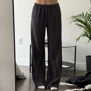 Stradivarius Black Straight Leg Pants